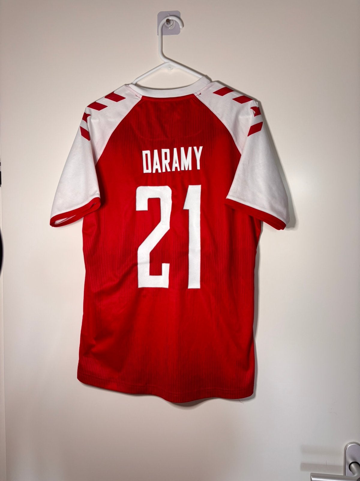 Denemarken 2020 Mohamed Daramy #21 voetbal shirt Hummel L, Maat L, Verzenden, Zo goed als nieuw, Shirt