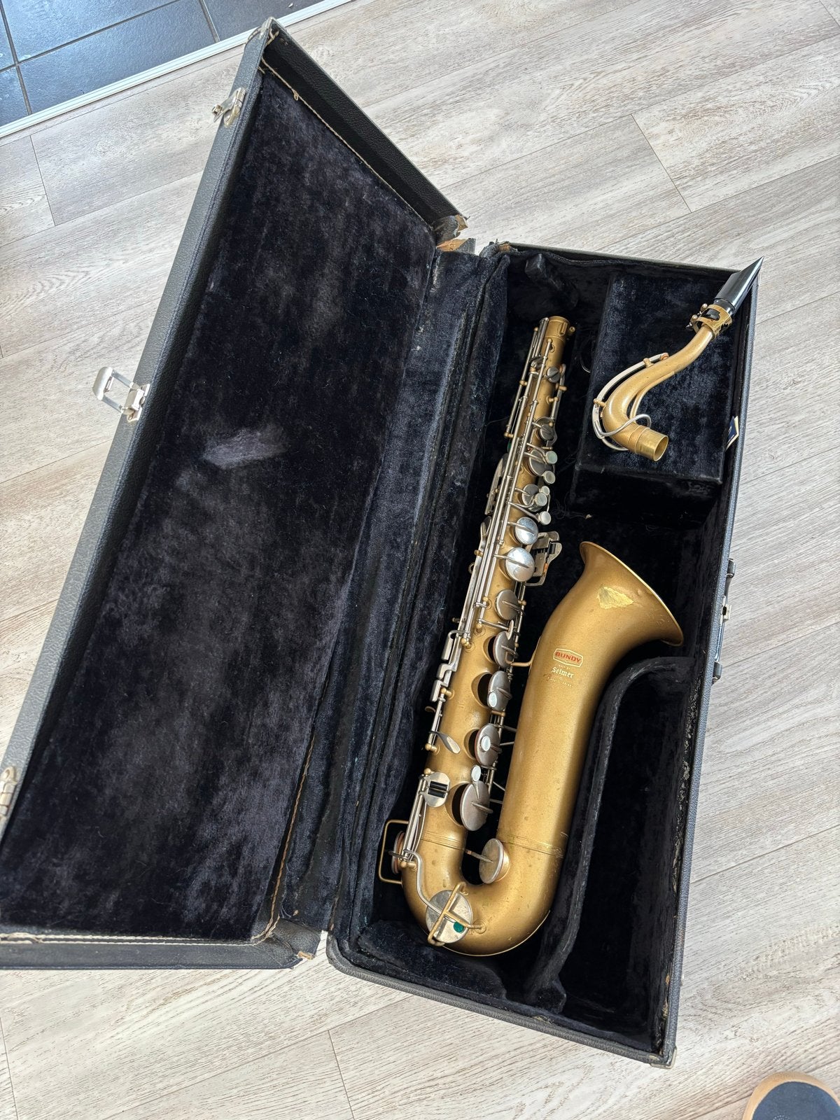 Selmer Bundy Tenor Saxofoon - Jaren '70 Vintage, Muziek en Instrumenten, Ophalen, Gebruikt, Tenor, Met koffer