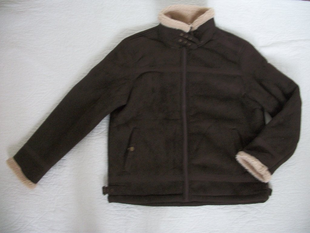 Warme WinterJas - Atlas for Men - XL - Suedelook - Nieuw, Kleding | Heren, Jassen | Winter, Bruin, Atlas for men, Ophalen of Verzenden