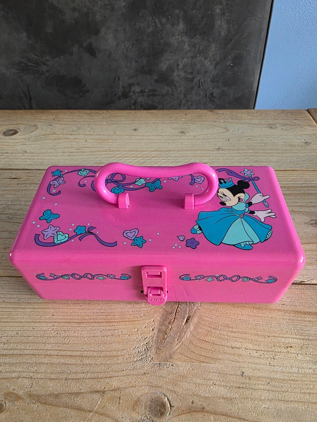 Vintage Minnie Mouse Make-upkoffer - Retro Disney Beautycase, Ophalen of Verzenden, Mickey Mouse, Gebruikt, Overige typen