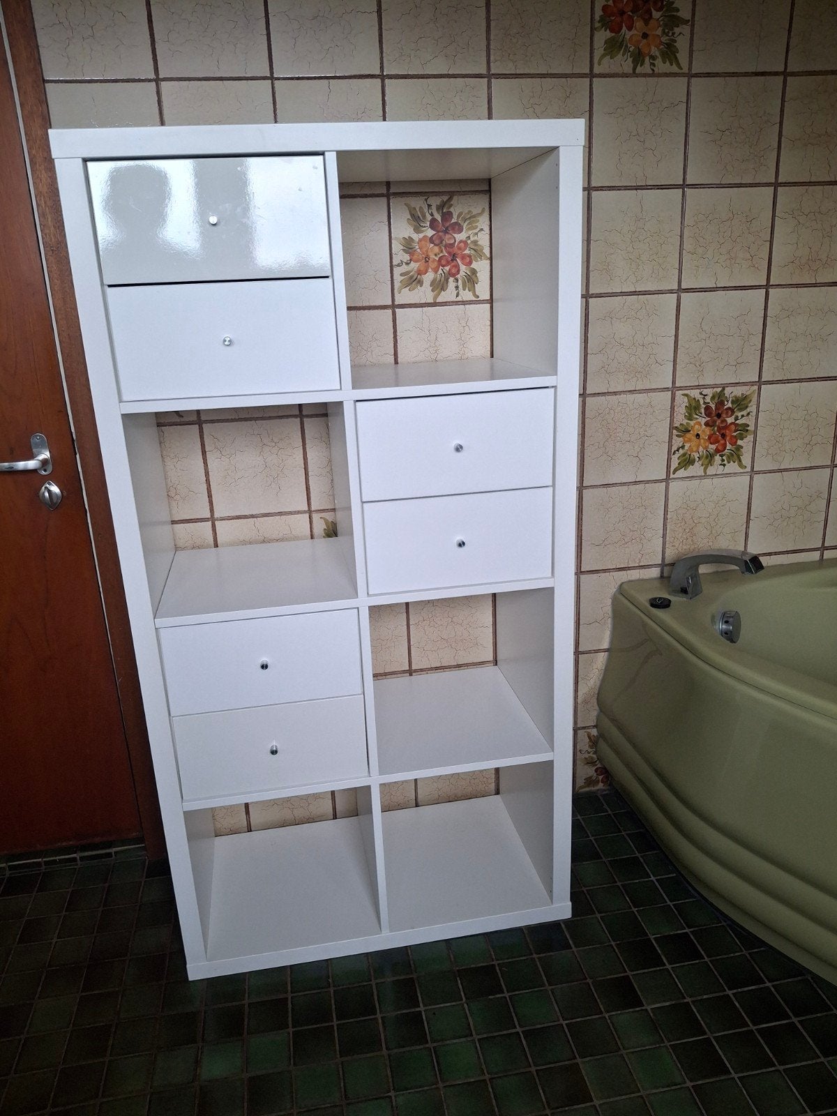 Witte Kallax kast met lades, Ophalen, Gebruikt