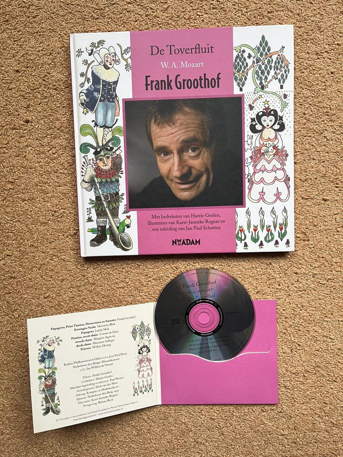 Kinderboek De toverfluit, W.A. Mozart, Frank Groothof, Ophalen, Gelezen, Artiest