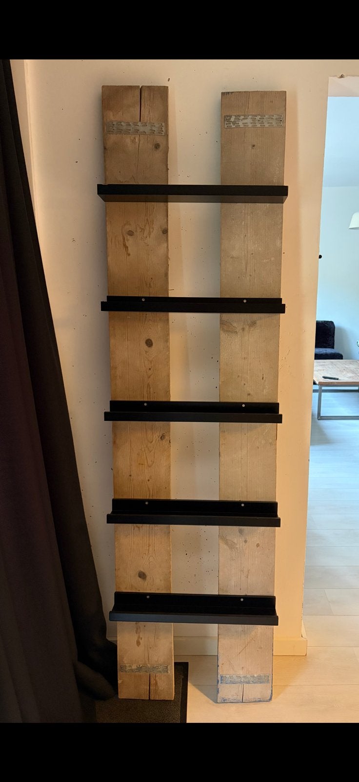 Letterbak fotowand steigerhout ikea planken, Ophalen