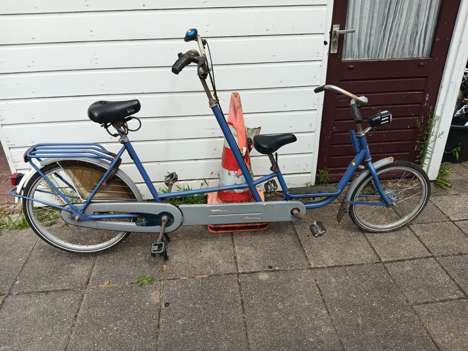 tandem, Fietsen en Brommers, Fietsen | Tandems, Ophalen, Gebruikt, Minder dan 49 cm, Minder dan 10 versnellingen