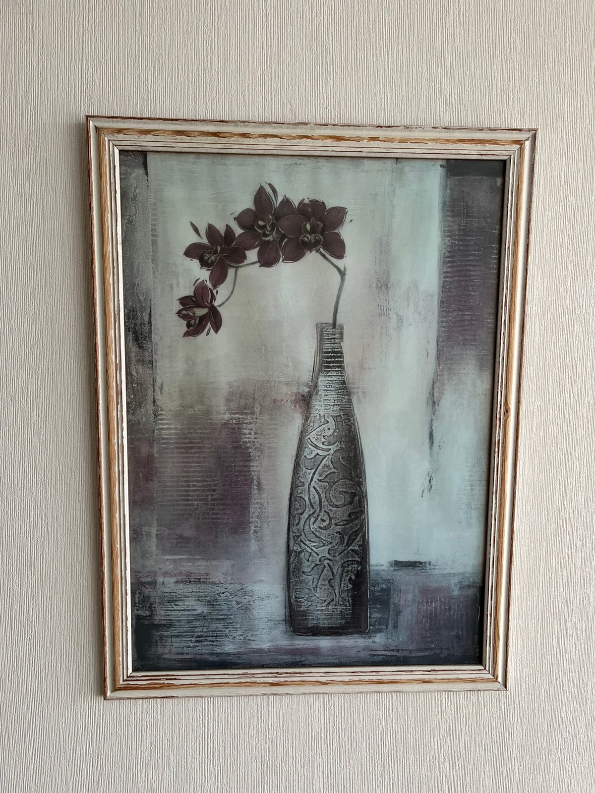 Schilderij "Modern Orchid" in Lijst, Ophalen, Gebruikt, Schilderij, 75 – 100