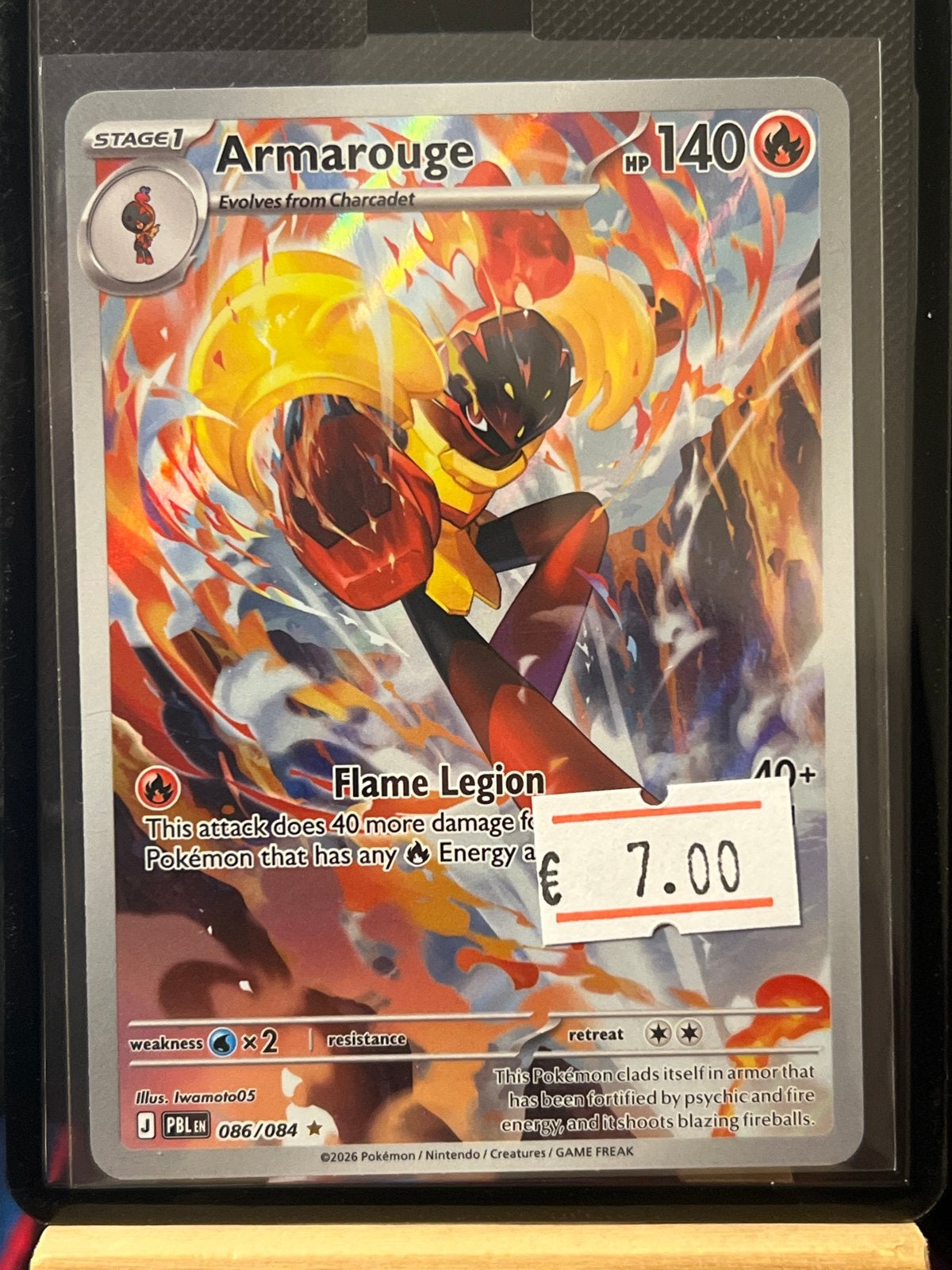 Pokémon Kaart Armarouge 086/084 PBLEN - Zo goed als nieuw, Ophalen of Verzenden, Zo goed als nieuw, Losse kaart