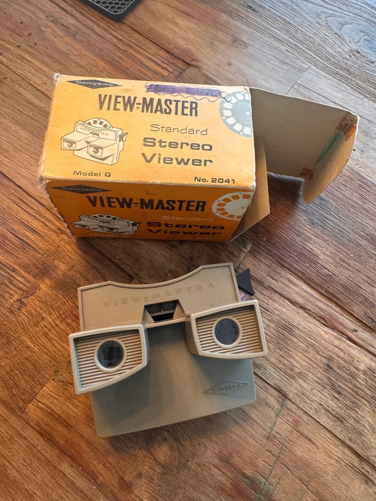 Vintage View-Master Model G met 20 schijven en hoezen, Ophalen of Verzenden, Gebruikt