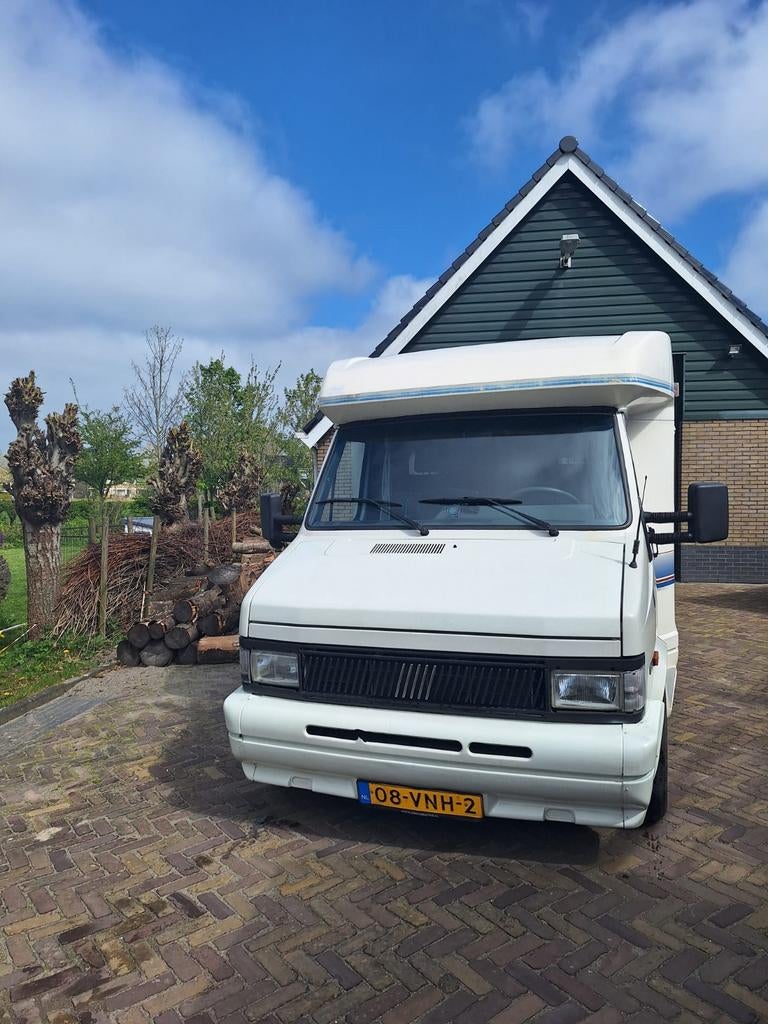 Nette Fiat Ducato 290 Camper 1993  wegens omstandigheden aan, Caravans en Kamperen, Particulier, Half-integraal