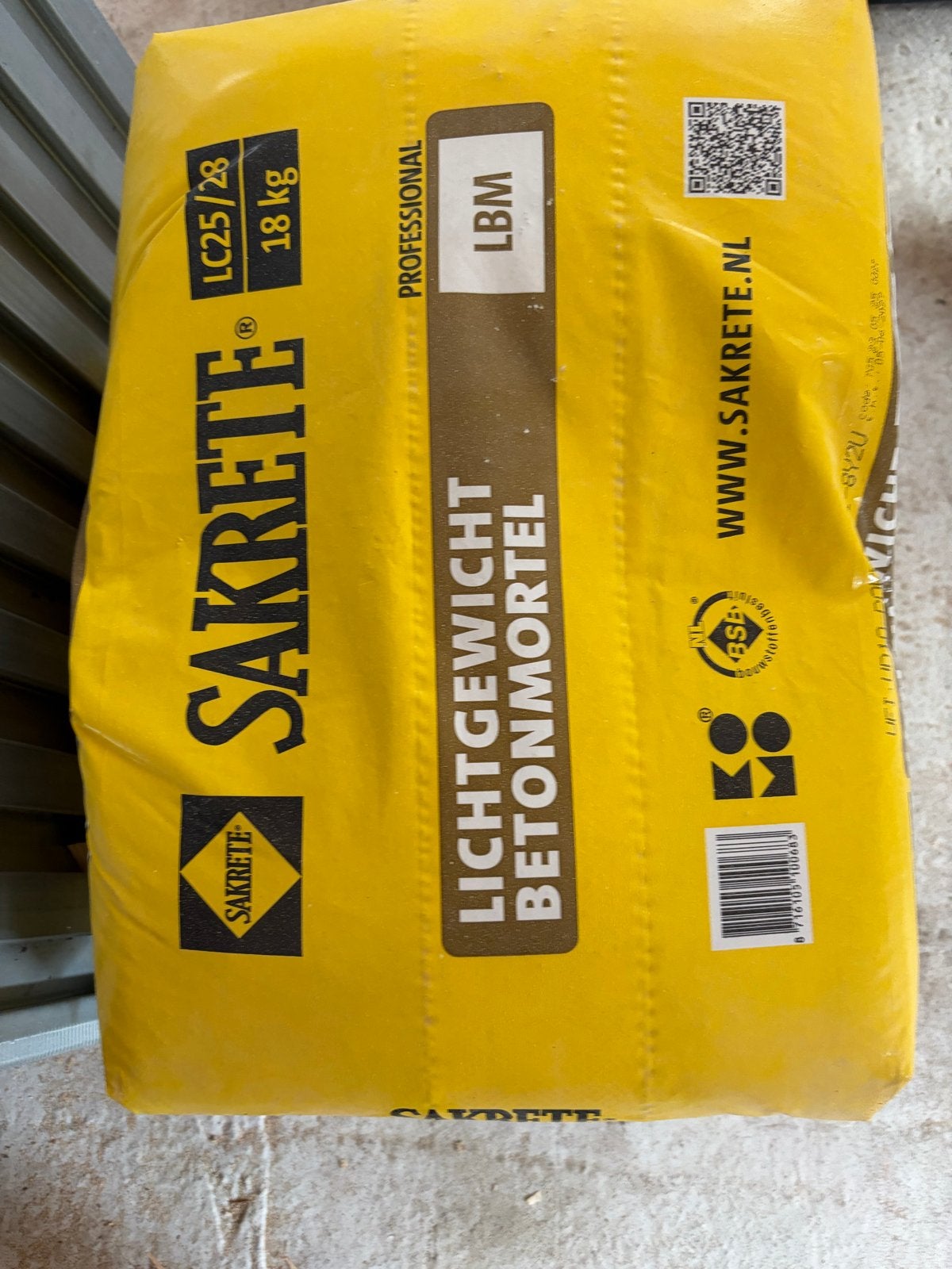 Sakrete Lichtgewicht Betonmortel LBM LC25/28 - 18 kg zak, Doe-het-zelf en Verbouw, Ophalen, Nieuw