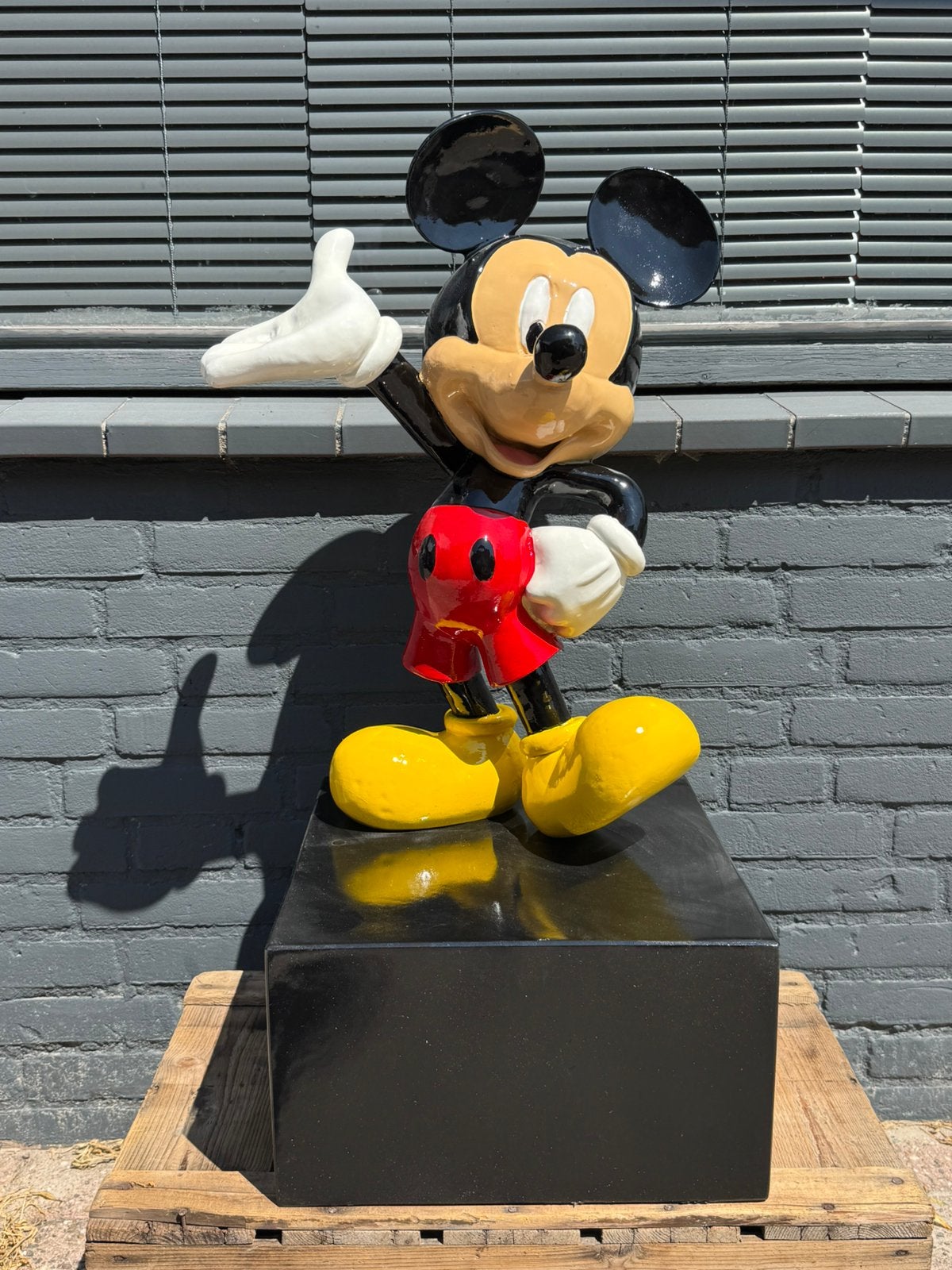 Grote Mickey Mouse Beeld - Decoratie, Verzamelen, Disney, Ophalen, Mickey Mouse, Gebruikt, Beeldje of Figuurtje