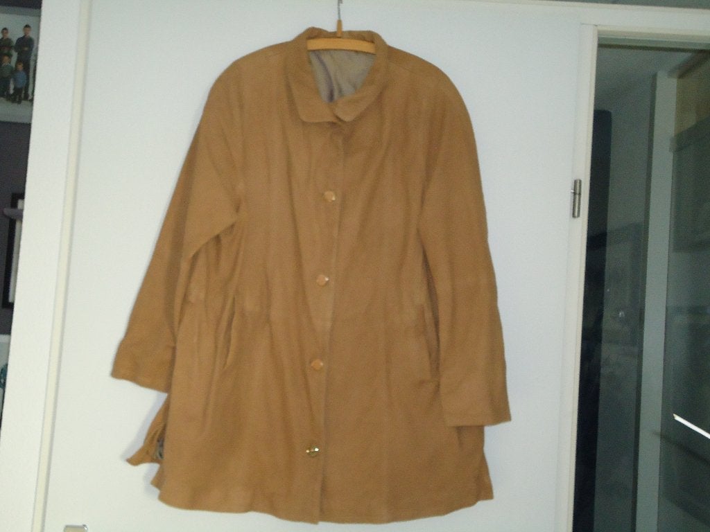 jas mt 48 lichtbruin, Ophalen of Verzenden, Zo goed als nieuw, Maat 46/48 (XL) of groter, Bruin
