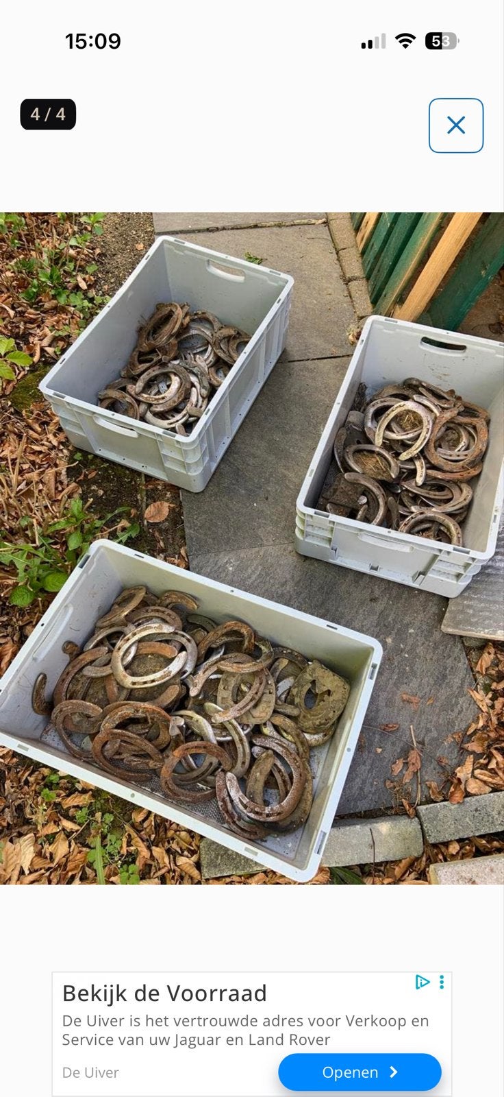 Hoefijzers gebruikt, Ophalen, Gebruikt, Dieren, Metaal