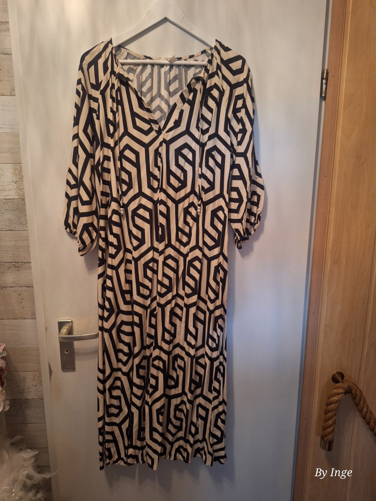 Luchtige jurk met geometrisch patroon van i say, Kleding | Dames, Maat 38/40 (M), Zwart, Ophalen of Verzenden, Zo goed als nieuw
