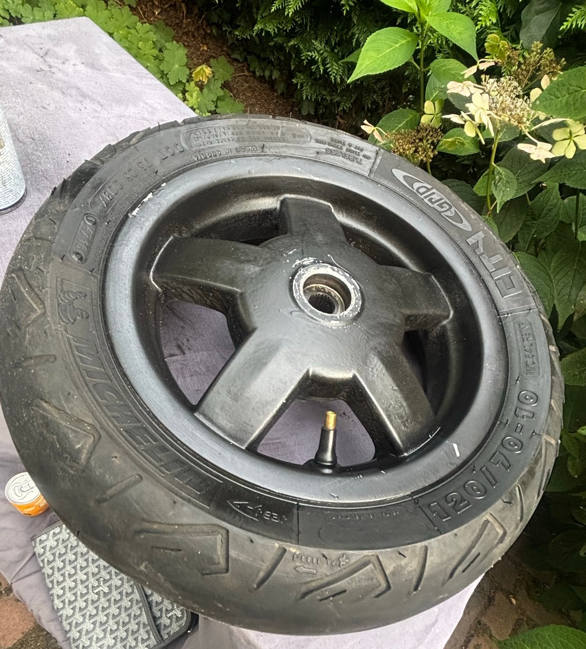 Vespa S / Zip 10" achtervelg met band, Ophalen of Verzenden, Gebruikt, Overige typen, Vespa
