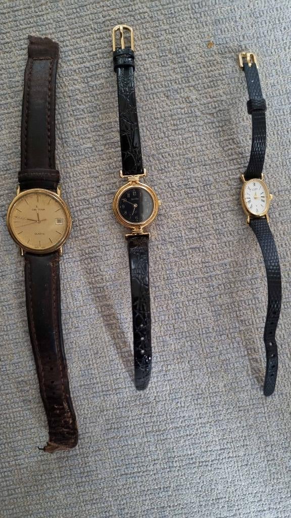 dameshorloges & herenhorloge samen voor alle drie € 15,00, Overige merken, Overige materialen, Zakhorloge, Ophalen of Verzenden