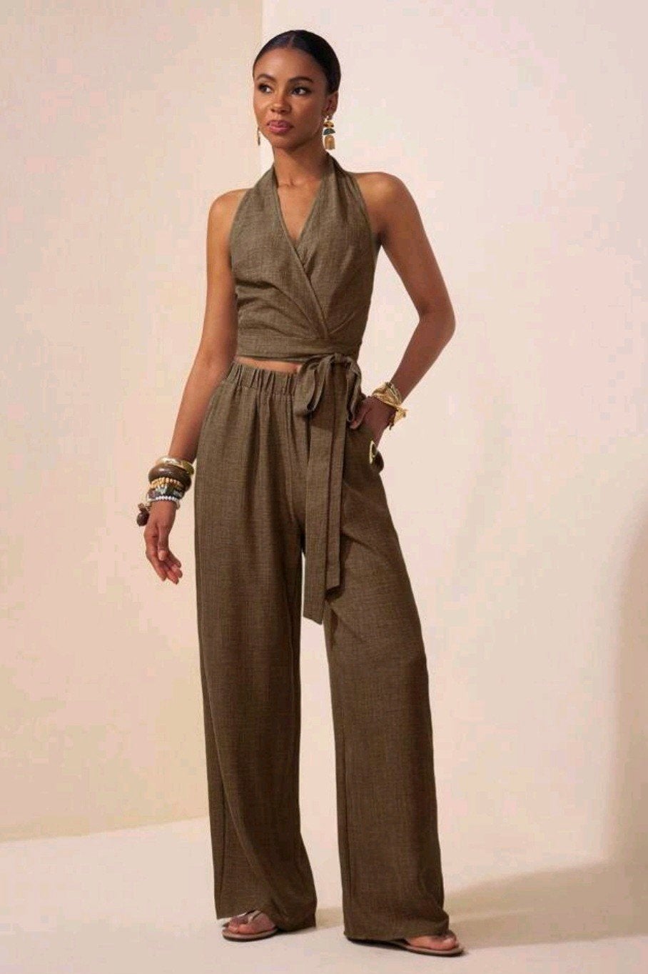 2 pieces set van Shein maat L, Maat 38/40 (M), Bruin, Verzenden, Nieuw