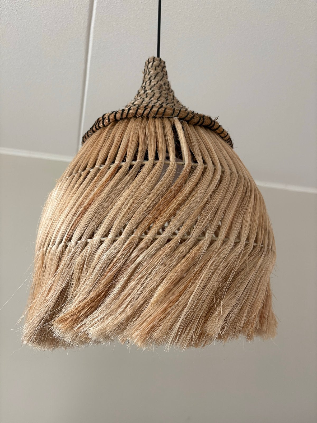 Hanglamp Ibiza Bali stijl van zeegras - Natuurlijk & Sfeervo, Ophalen of Verzenden, Zo goed als nieuw, Natuurlijk materiaal, E27 (groot)