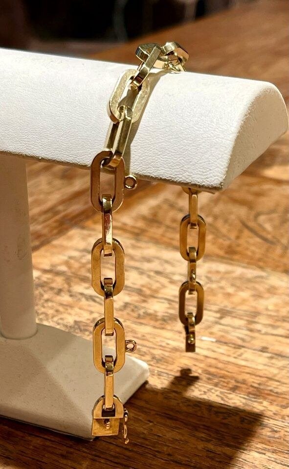 Massief Geel Gouden Close Forever Armband 14 KRT, Geel, Ophalen of Verzenden, Zo goed als nieuw, Info@kleenedelmetalen.nl