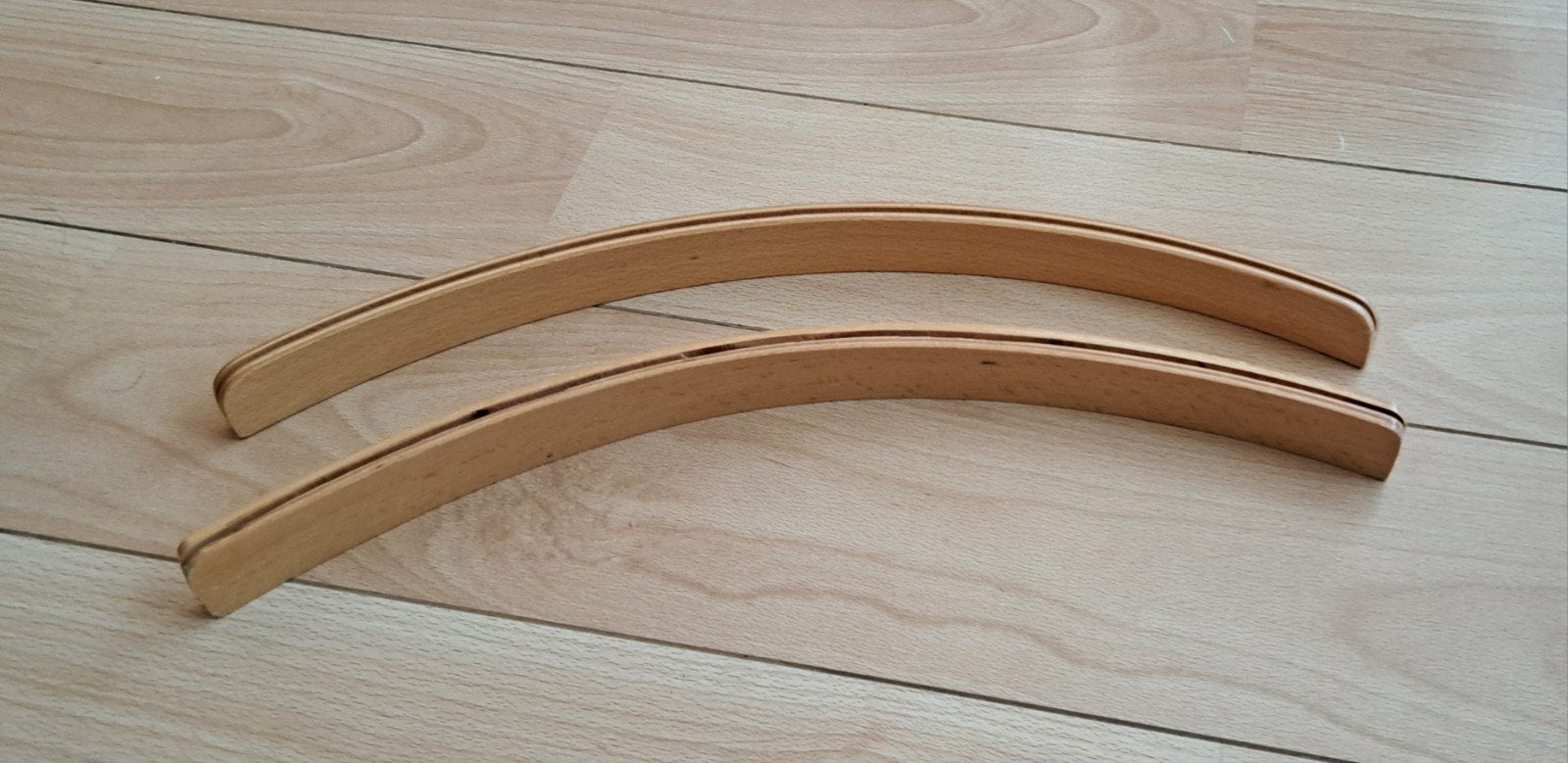 2 speelkaarthouders van hout (50 cm), Ophalen of Verzenden, Gebruikt