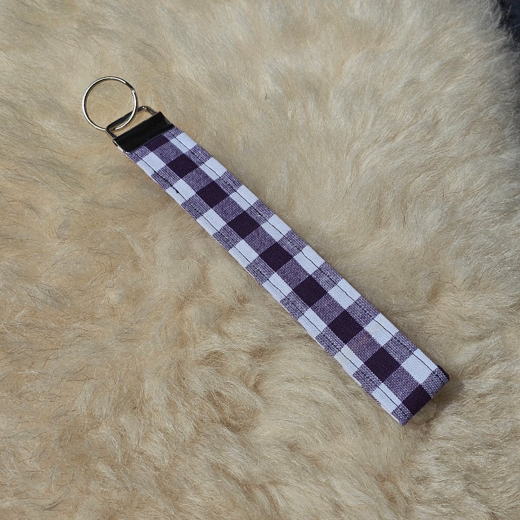 Keyfob sleutelhanger polssleutelhanger paars gehokt, Ophalen of Verzenden, Nieuw