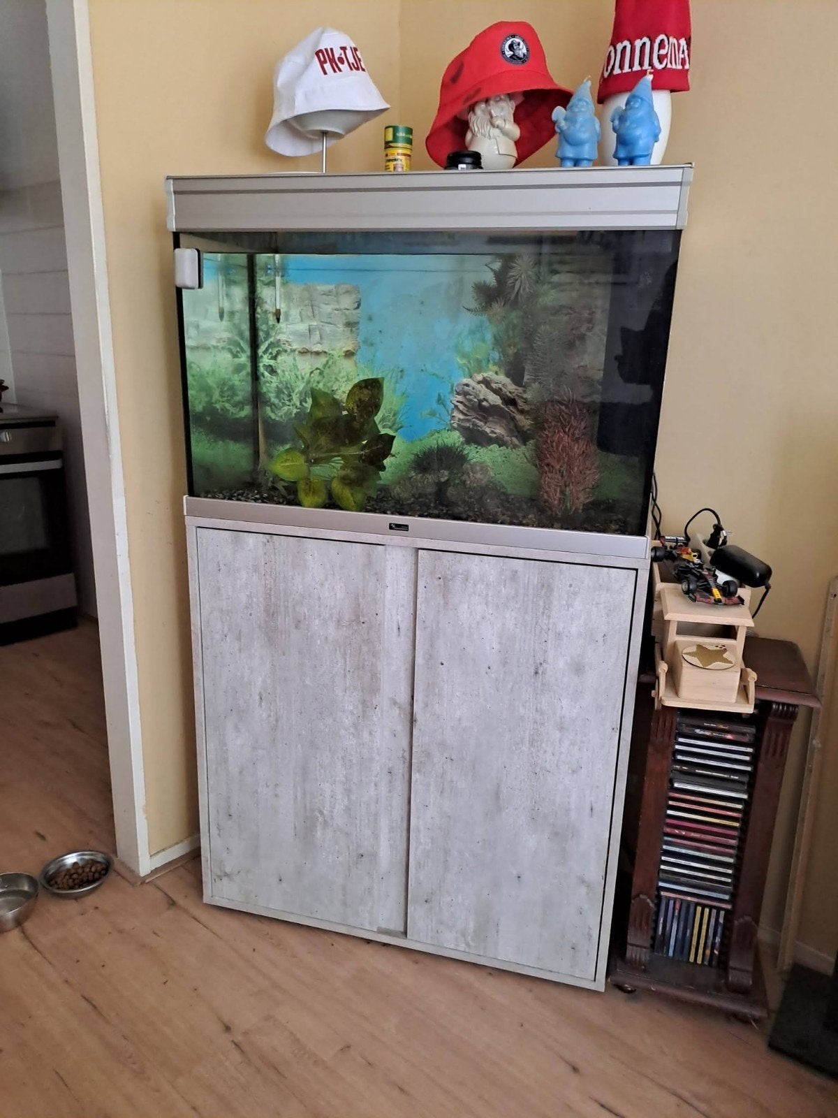 aquarium  met kast, Ophalen, Leeg aquarium