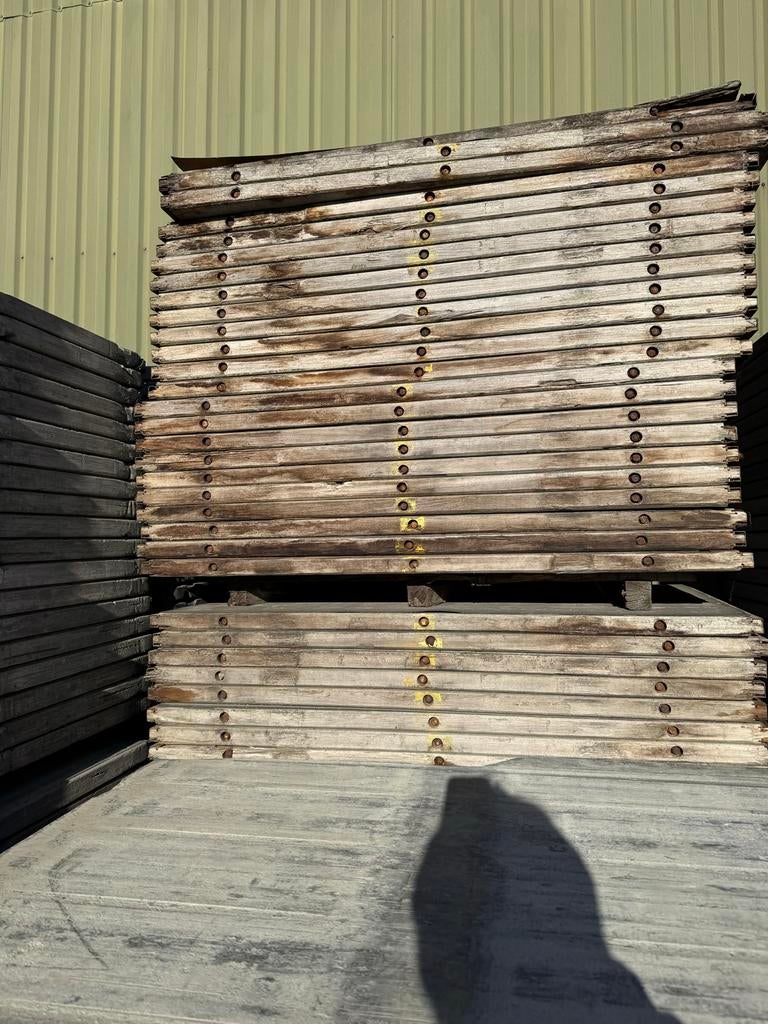 Azobe hardhouten schotten met kunststof laag 140x110x5 inc, Gebruikt, Overige typen, Ophalen of Verzenden, 50 mm of meer