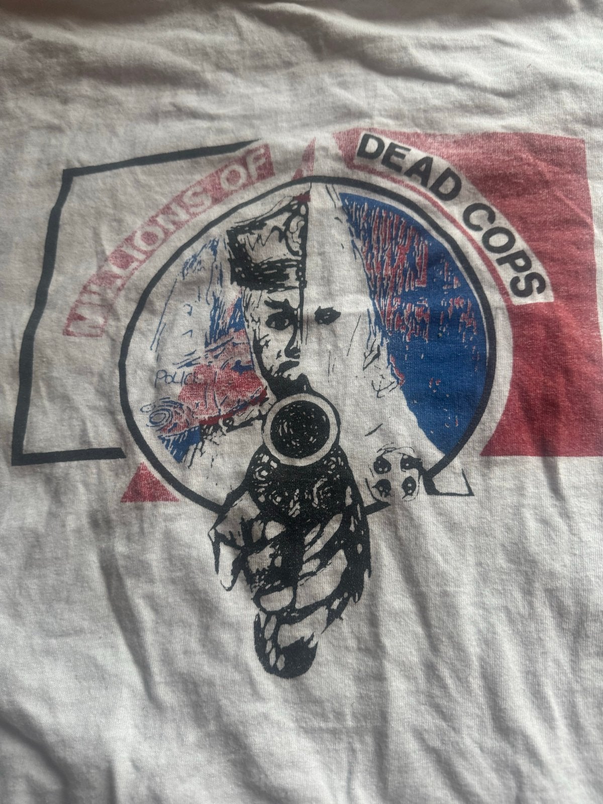 Mdc / Millions of dead cops shirt xxl punk hardcore, Verzenden, Gedragen, Overige maten, Wit