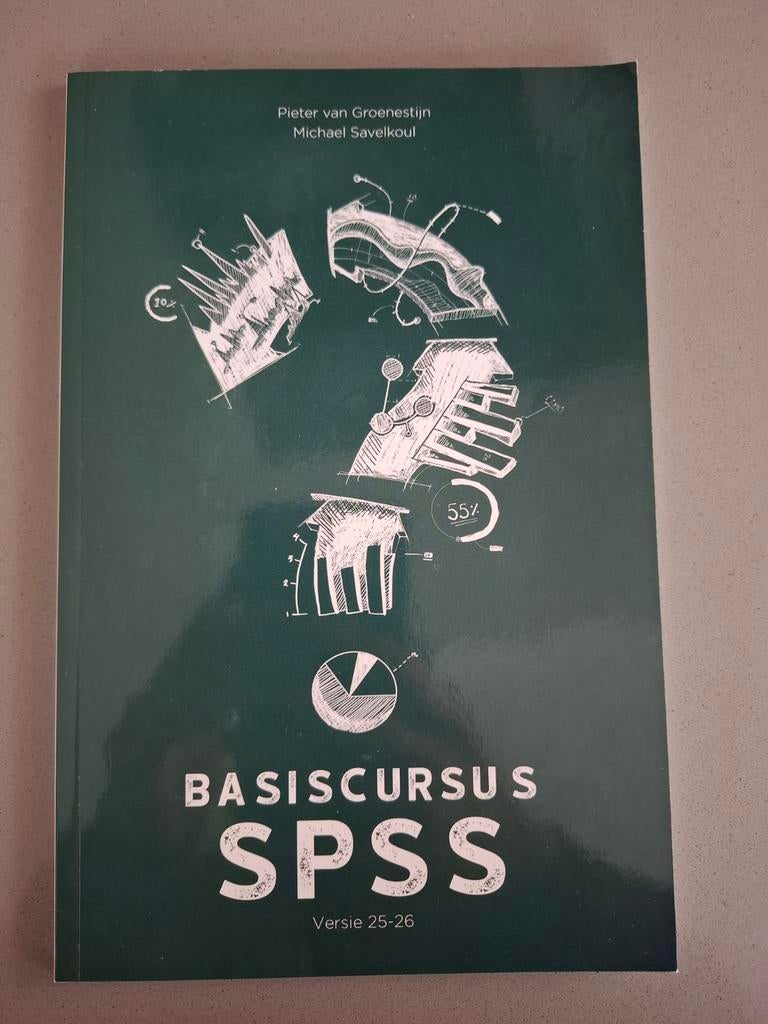 Basiscursus SPSS Versie 25-26, Ophalen of Verzenden, Beta, Zo goed als nieuw, HBO