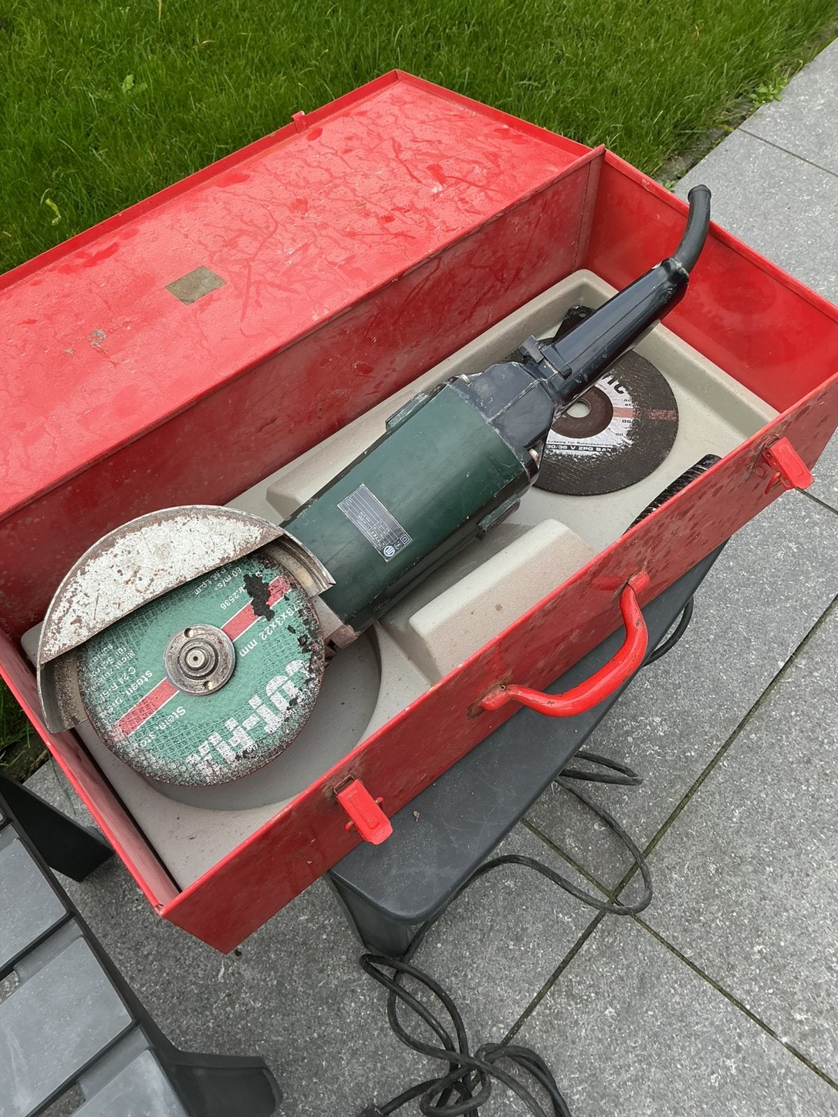 Haakse slijper metabo, Ophalen, Gebruikt, 1000 watt of meer, Haakse handslijpmachine