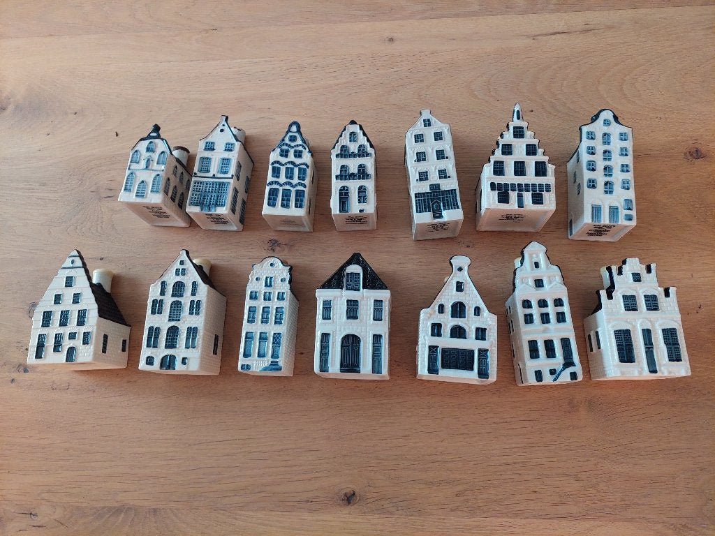 14 KLM huisjes. Nr's: 7,8,17,18,28,29,33,35,37,64,66,69,76, Verzamelen, KLM Huisjes, Ophalen, Zo goed als nieuw, 61 t/m 80