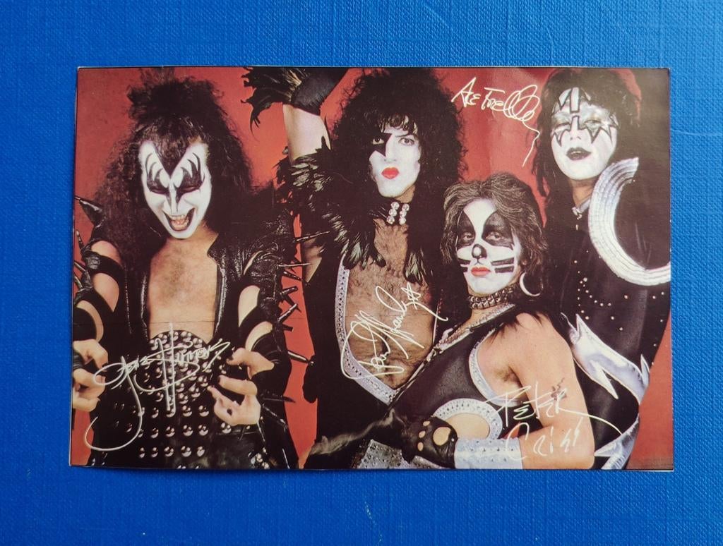 Kiss autogrammkarte bravo mei aanbieding, Verzamelen, Muziek, Artiesten en Beroemdheden, Ophalen of Verzenden