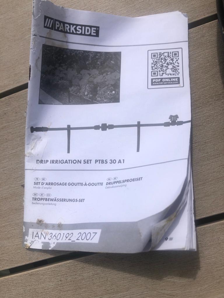 Parkside Druppelsproeiset Nieuw, Ophalen, Nieuw