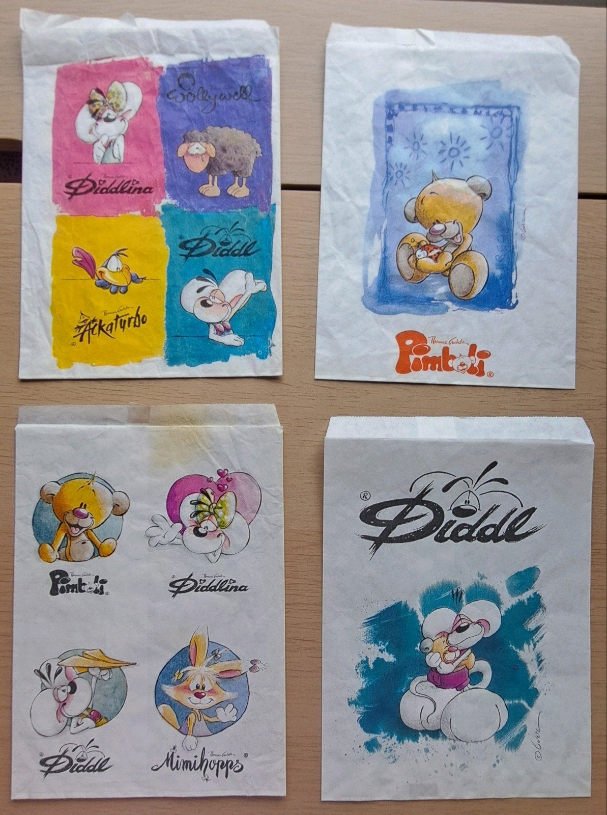 Diddl papier kleine zakjes combi of apart 21,5 x 15 cm, Ophalen of Verzenden, Gebruikt