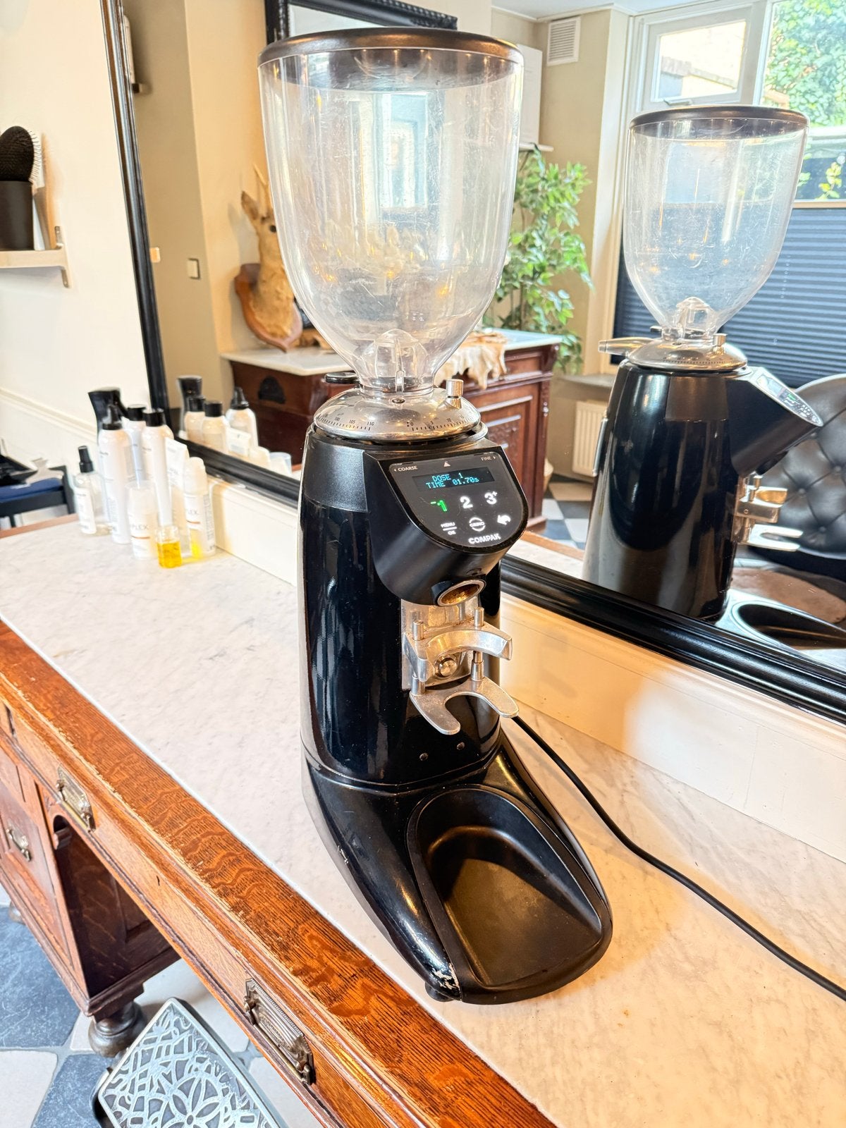 Compak E6 Gloss Black Koffiemolen - Professioneel, Ophalen, Gebruikt, Overige modellen, 10 kopjes of meer