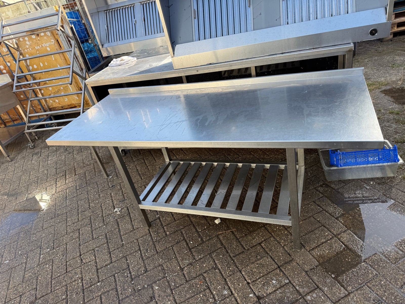 RVS werkbank werktafek  - Horeca Keuken, Ophalen of Verzenden, Gebruikt, 170 cm of meer