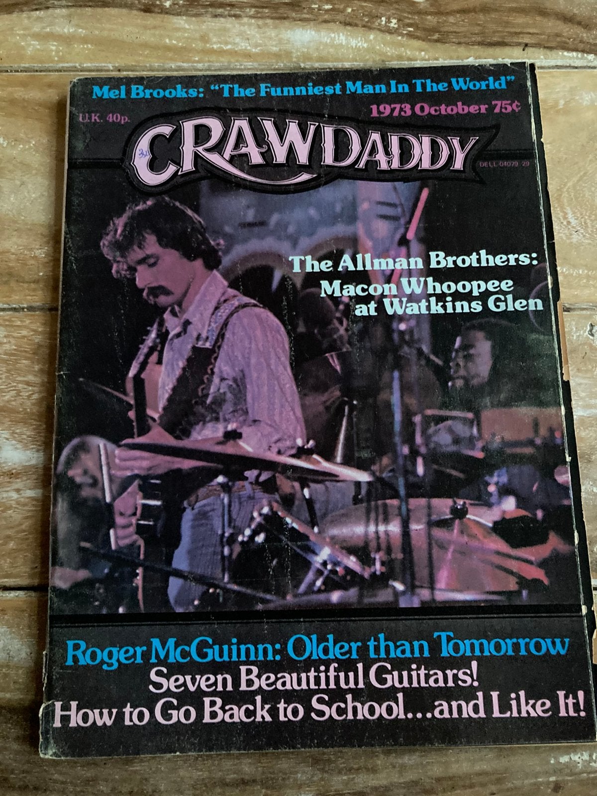 Crawdaddy Magazine 1973 Allman Brothers ROGER MCGUINN Brooks, Ophalen of Verzenden, Zo goed als nieuw, Muziek, Film of Tv