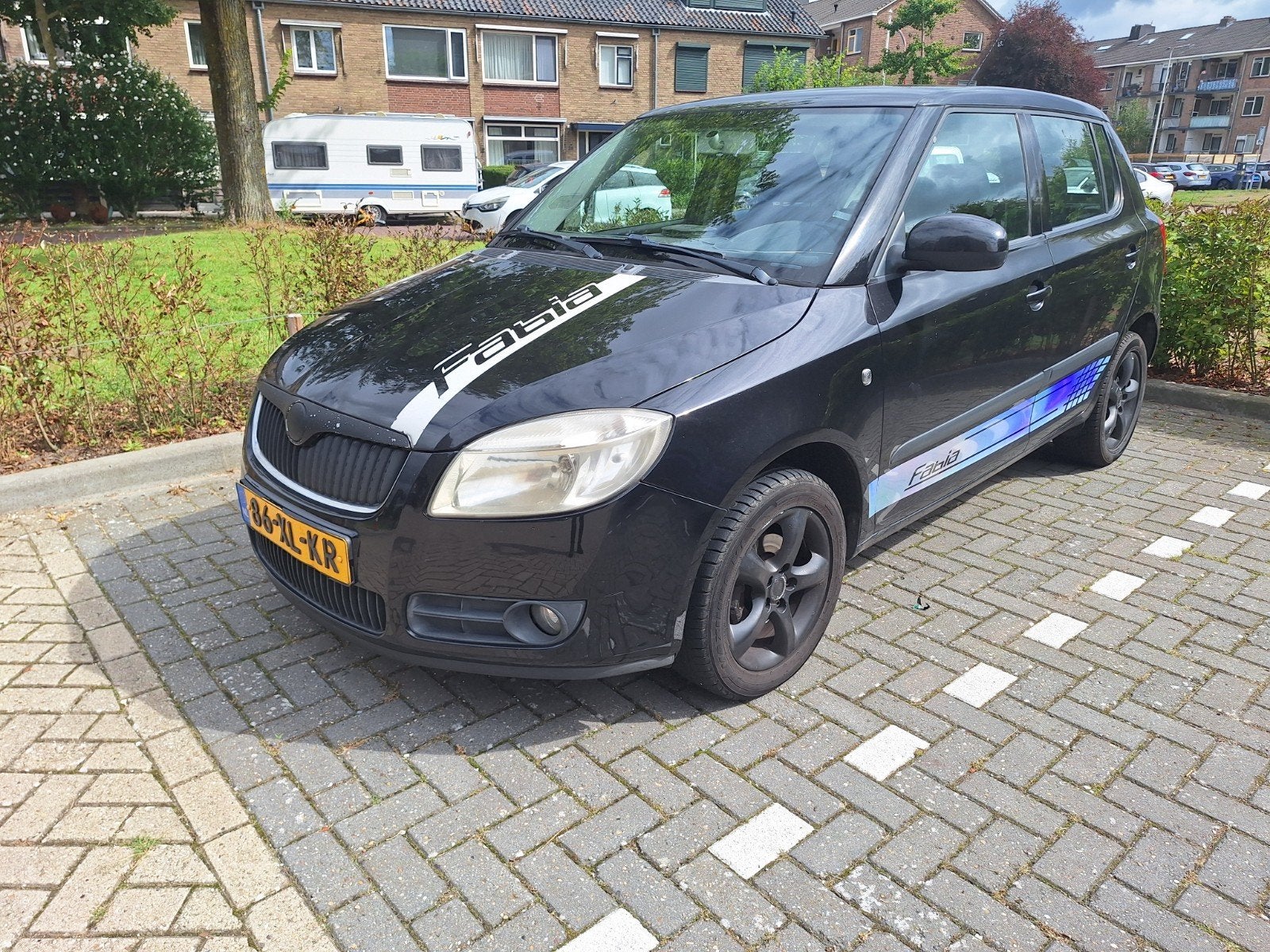 Skoda Fabia 1.4 16V 63KW 2007 Zwart, apk,, Auto's, Skoda, Voorwielaandrijving, 15 km/l, 40 €/maand, 4 cilinders