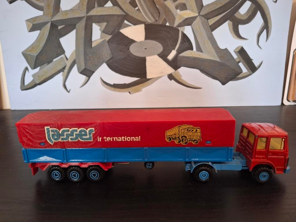 Vintage Renault Saviem Lasser International Majorette, Ophalen of Verzenden, Gebruikt, Bus of Vrachtwagen