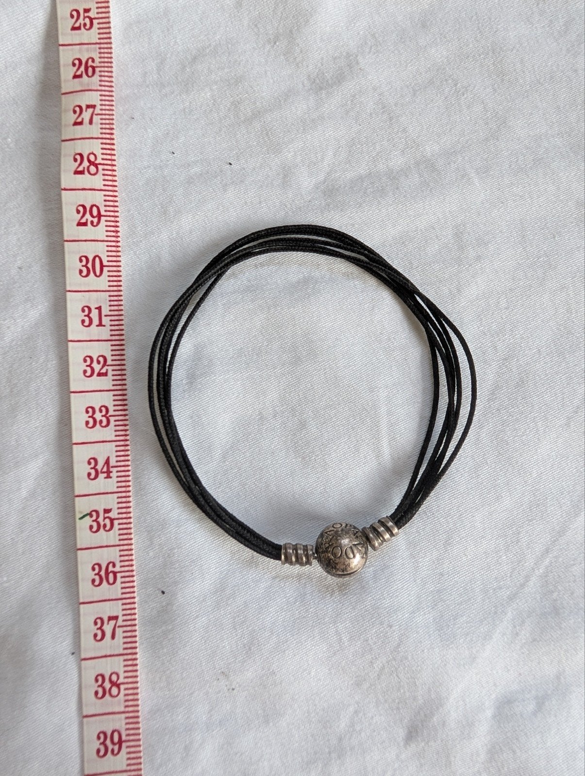 Pandora armband met koortjes 925, Sieraden, Tassen en Uiterlijk, Armbanden, Verzenden, Gebruikt, Zwart, Zilver