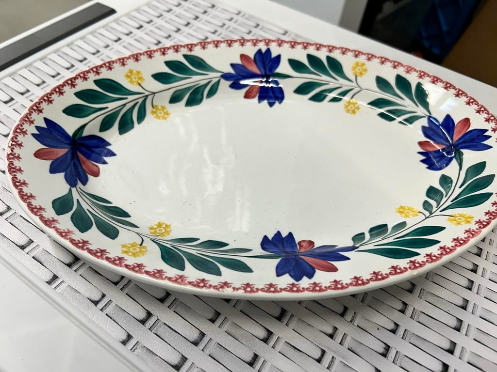 Boerenbont decor 201b ovale schaal met pollingrand 31cm, Div, Ophalen of Verzenden, Div, Aardewerk