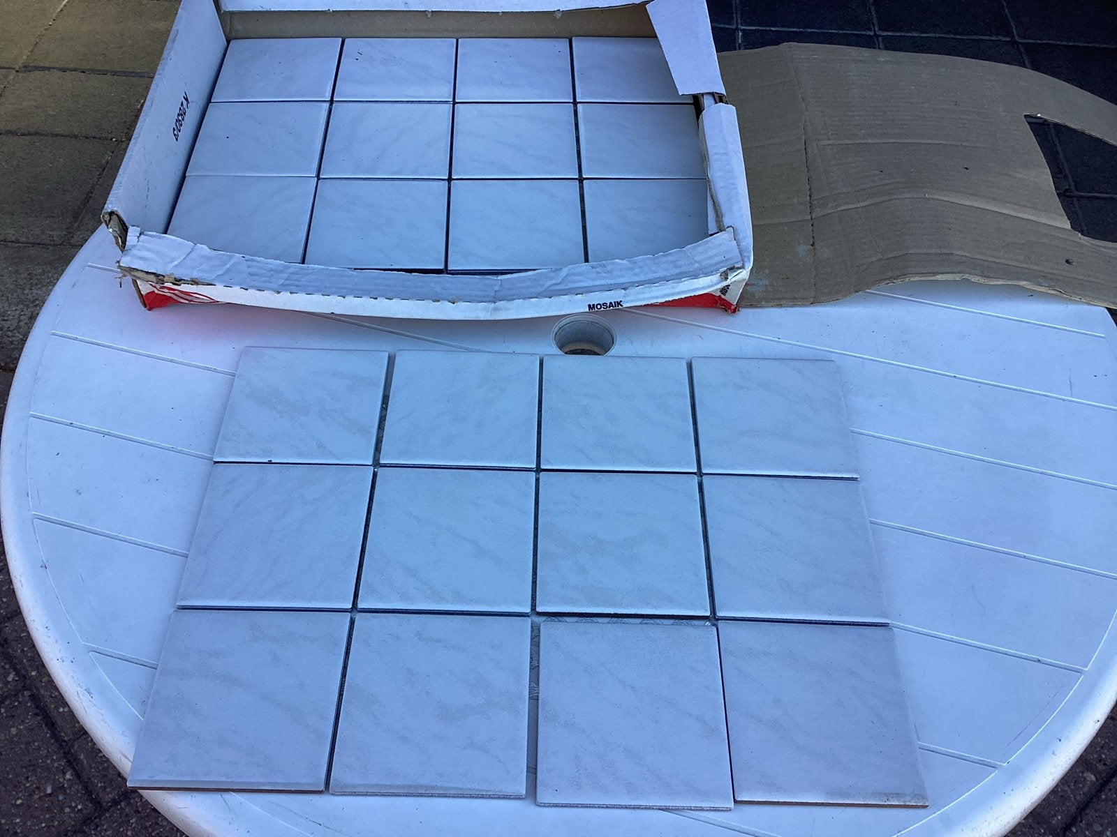 Mozaïek tegels 10x10 marmer beige - Nieuw in doos, Ophalen, Wandtegels, Nieuw, Minder dan 20 cm