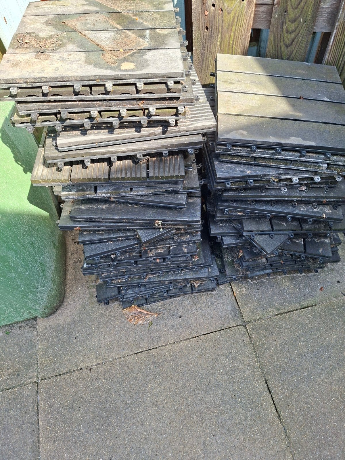 Vlonder tegels, Tuin en Terras, Ophalen, Hout