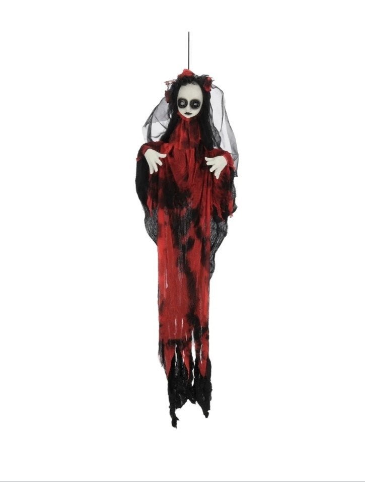 hangend meisje met licht, geluid en beweging, Hobby en Vrije tijd, Ophalen of Verzenden, Nieuw, Versiering, Halloween of Griezel