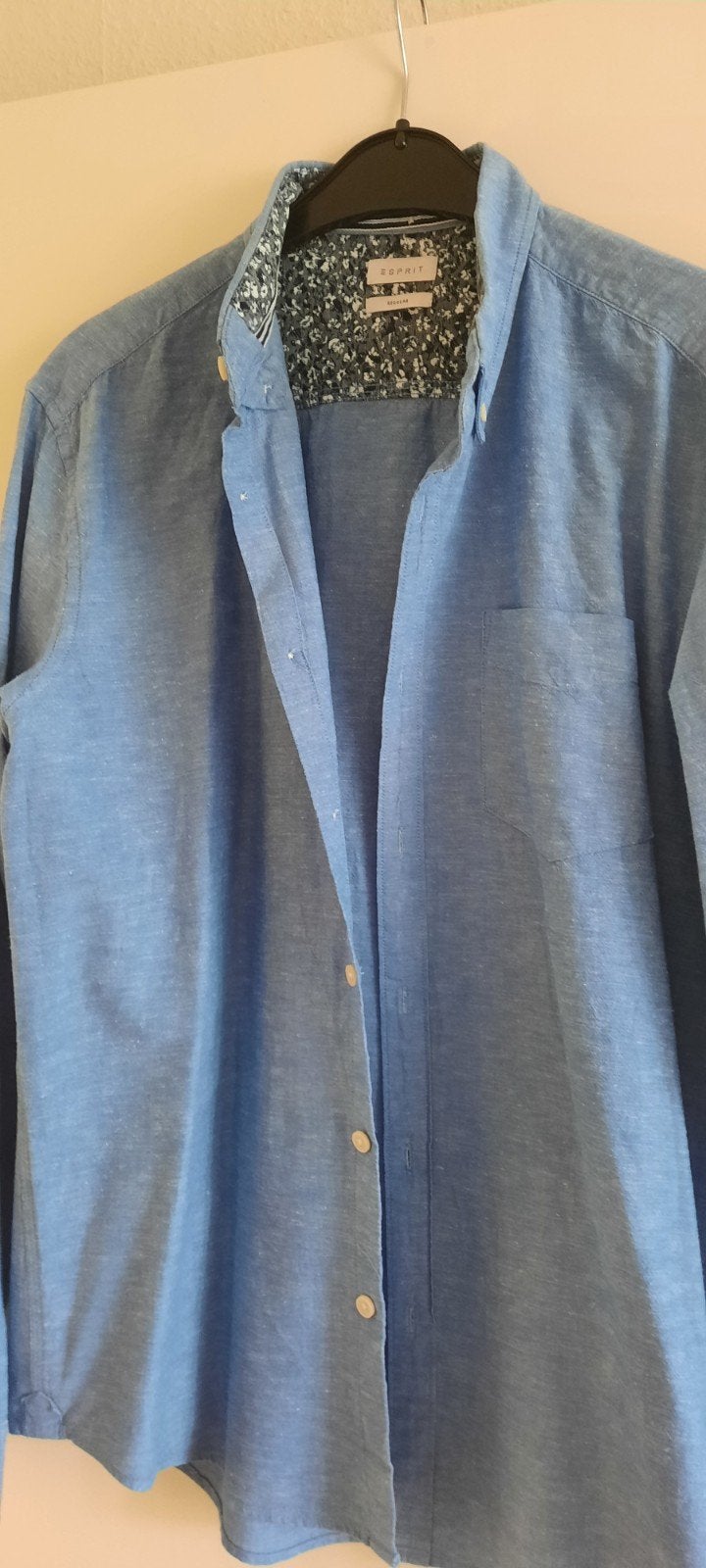Esprit heren overhemd - Regular fit - Maat L, Kleding | Heren, Blauw, Ophalen of Verzenden, Zo goed als nieuw, Halswijdte 41/42 (L)