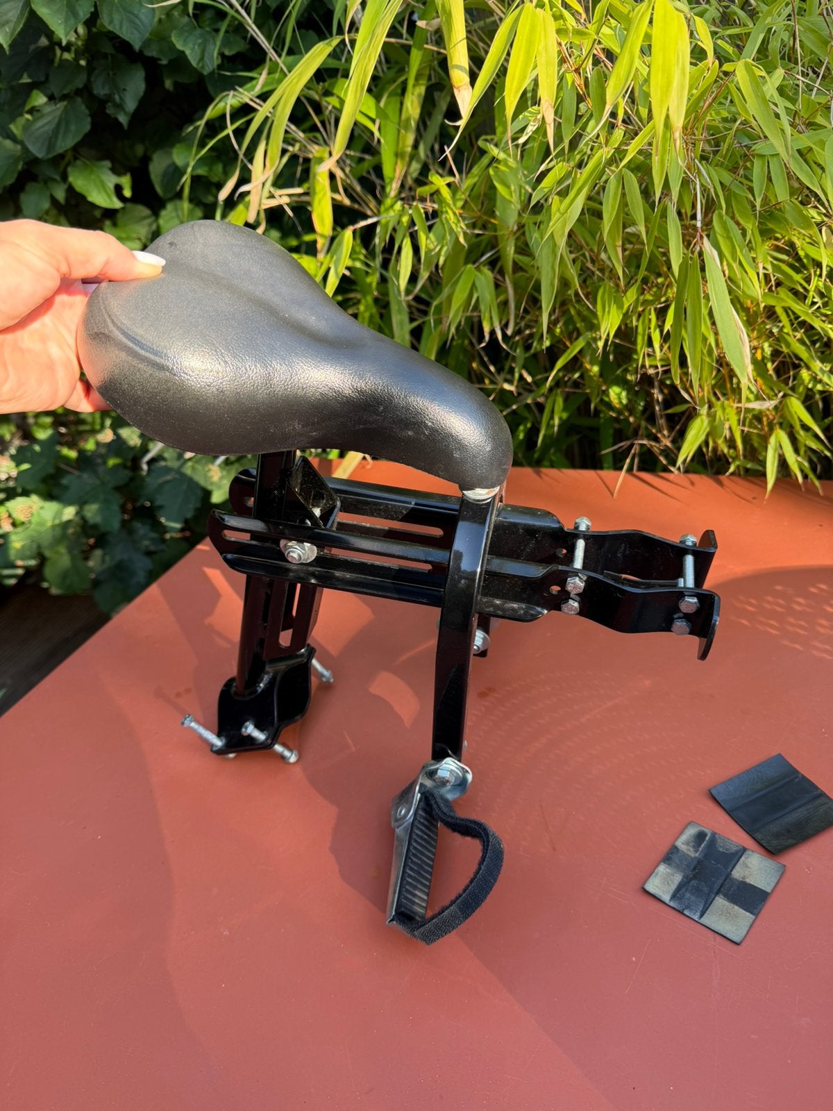 Zadel op stang - model 4, 15 t/m 25 kg, Voetsteuntjes, Voorzitje, Ophalen of Verzenden