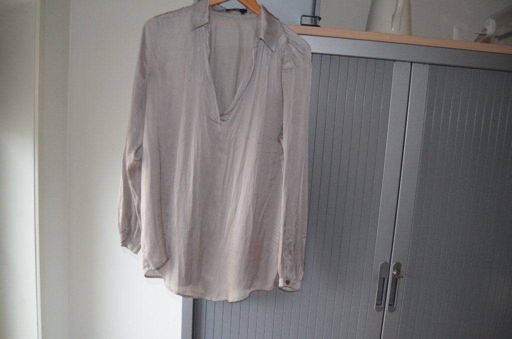 Marc Aurel blouse, Verzenden, Zo goed als nieuw, Maat 42/44 (L), Beige