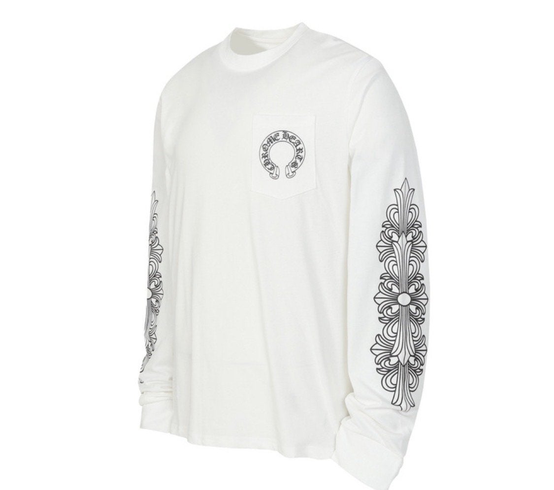 Chrome Hearts Longsleeve T-shirt Wit, Ophalen of Verzenden, Zo goed als nieuw, Overige maten, Wit