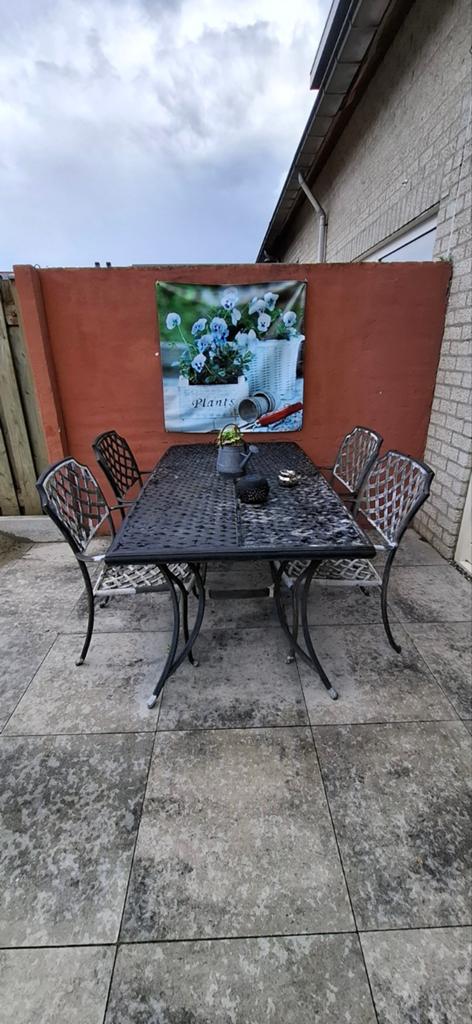Hartman aluminium tuinset 4 personen, Tuin en Terras, Tuinsets en Loungesets, Ophalen, 4 zitplaatsen, Gebruikt, Aluminium