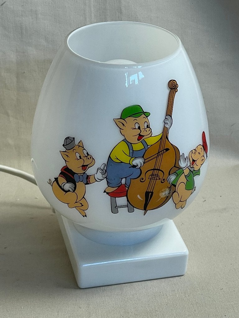 Vintage wandlampje Herda Knir, Knar en Knor Walt Disney, Bedlamp, E14 (klein), Meerkleurig, Ophalen of Verzenden