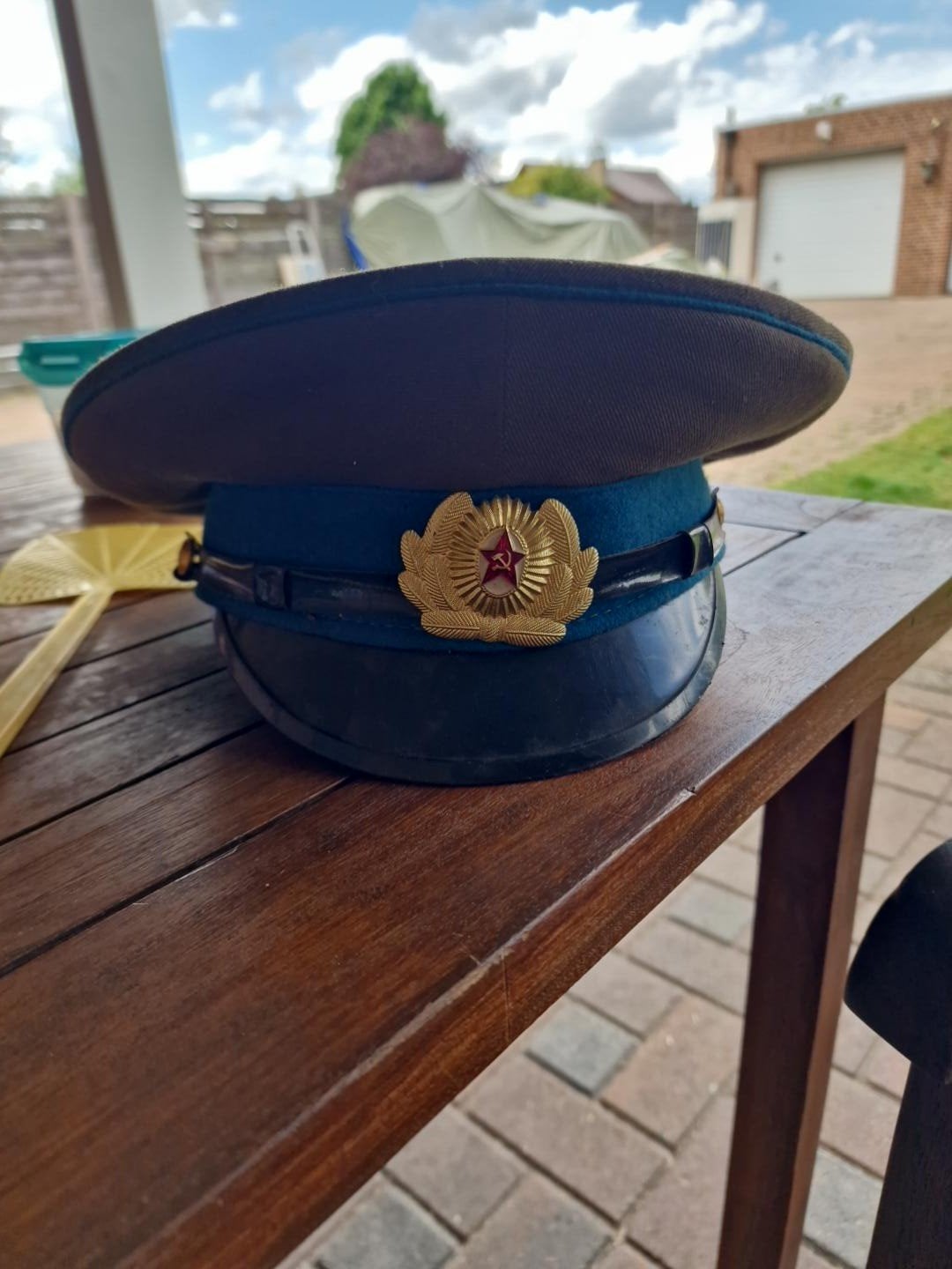 Vintage Sovjet Leger Officierspet - Maat 58, Ophalen of Verzenden, Landmacht, Nederland, Kleding of Schoenen